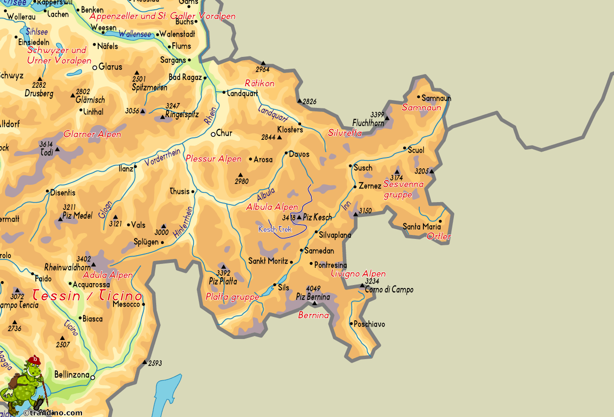 Map Kesch Trek