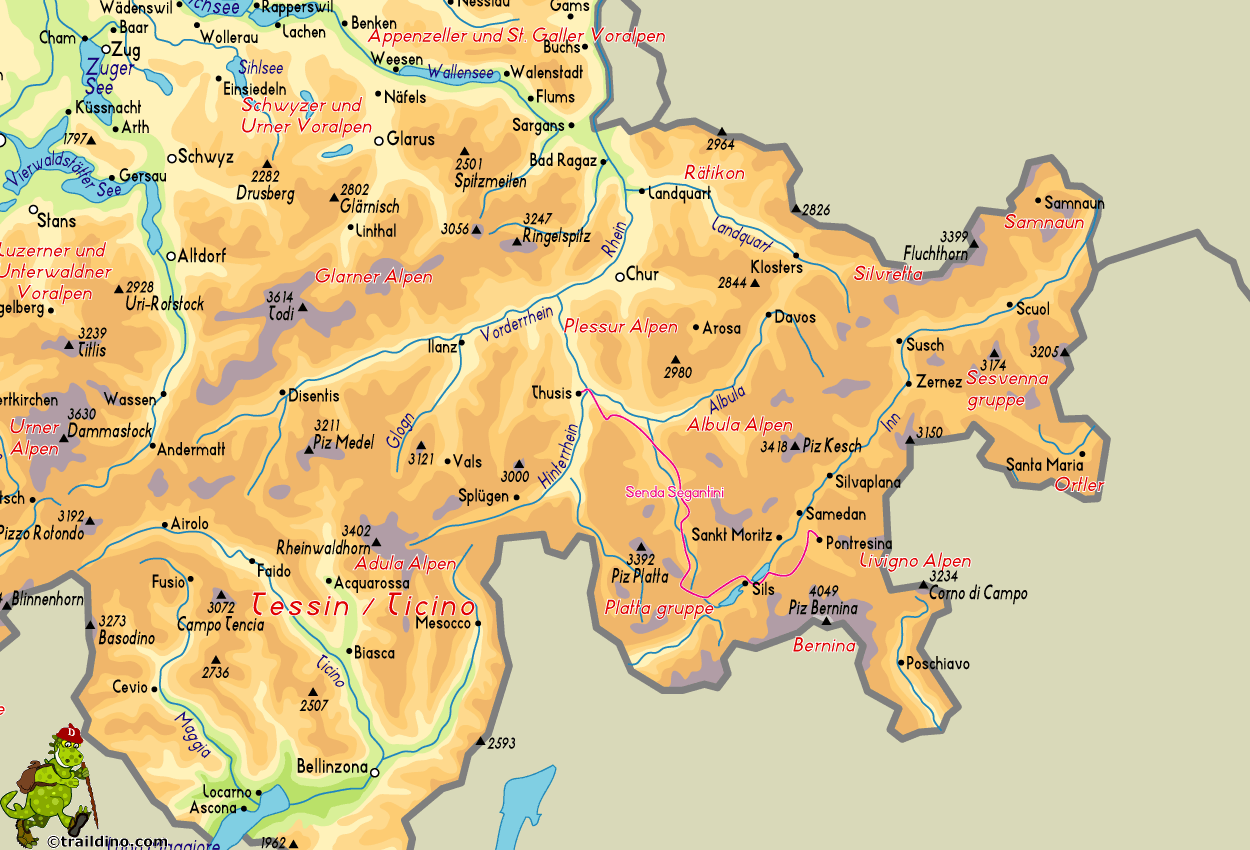 Map Senda Segantini