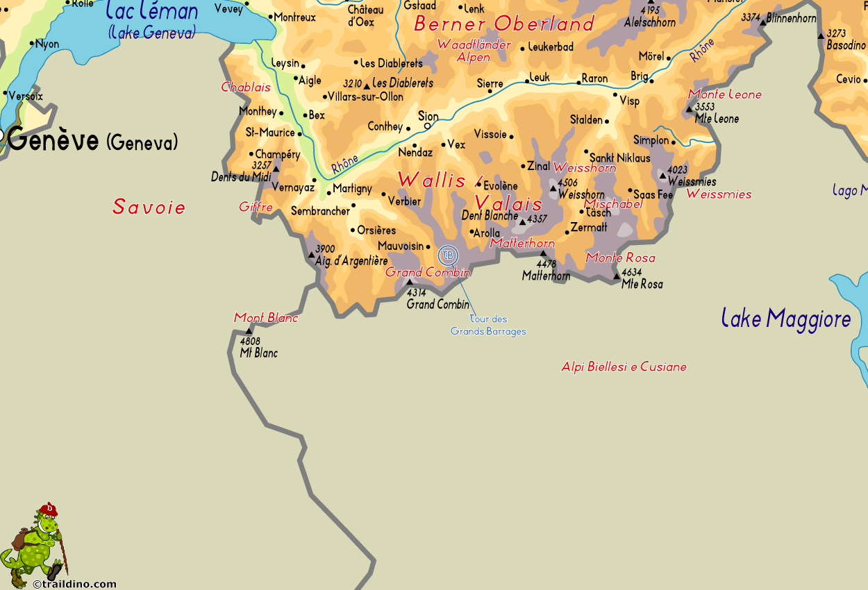 Map Tour des Grands Barrages